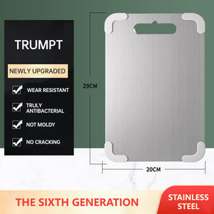 창의적인 미끄럼 방지 벨트 도마, 두꺼운 실리콘 스테인리스 스틸 코너 고기 과일 반죽용 커팅 보드 - Product Image 6