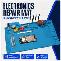 S-160 ESD Silicone tapis de soudure isolation thermique magnétique plate-forme de travail Pad PC téléphone pièces d'entretien Placement pratique