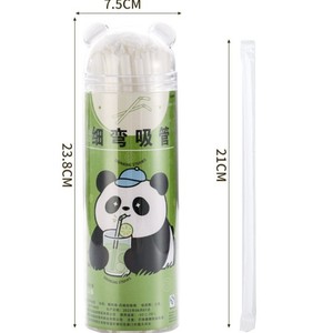 Panda <b>Disposable</b> <b>Straws</b> 50 Pcs Per Can Flexible Bendable For Cola Milk Tea Beverage Party Use - Product Image 4