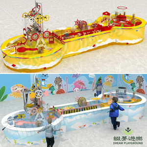 Rêve Enfants Poisson Roue Hydraulique Pluie Vortex Boule Fontaine Flottante Obstacle Building Block Interactive Water Table Fort Equipment - Product Image 2