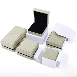 Hanhong new custom imitation leather velvet jewelry box Bracelet watch necklace earrings velvet van cleef brand ring jewelry box