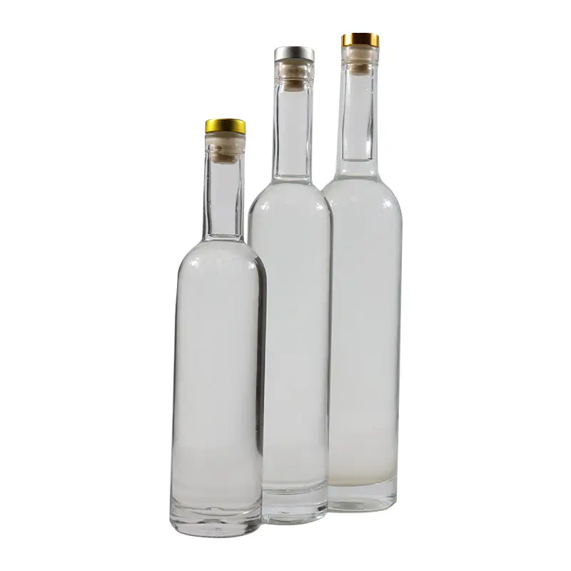 Premium Vide Cylindre Liqueur Vin 750ml Bouteille De Vodka En Verre Dépoli 1000ml Bouteille En Verre De Vin En Gros