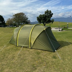 <span class=keywords><strong>Tente</strong></span> de luxe à deux chambres à coucher à deux étages pour <span class=keywords><strong>5</strong></span> <span class=keywords><strong>personnes</strong></span> pour le camping en famille et la randonnée en plein air, poteaux en fibre de verre à armature droite - Product Image 2