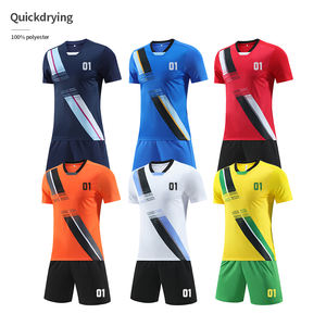 Conjunto Deportivo de Fútbol Personalizado para Hombre, Pantalones Cortos y Camiseta de Malla de Secado Rápido, Transpirable, Ligero, para Verano - Product Image 1