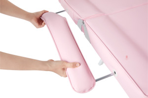 Rosa <span class=keywords><strong>Mesa</strong></span> De Masaje Con Banco Silla <span class=keywords><strong>Reclinable</strong></span> de Equipo De belleza Caliente - Product Image 5