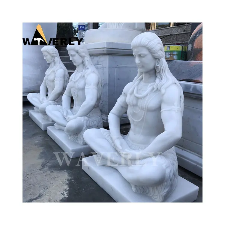 Estatuas religiosas personalizadas, templo de la India, decoración al aire libre, tamaño real, dios hindú, escultura de la India, estatua de mármol de Lord Shiva
