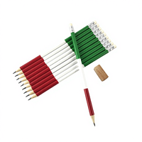 Crayons graphite personnalisés Italie, double couleur, pré-aiguisés, 17,5 cm, dureté HB, sérigraphiés pour l'école et le bureau