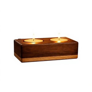Rectangle Wooden Handmade <b>Tea</b> Light Holder Durable Eco Friendly Christmas Home Decoration Candle <b>Stand</b> - Product Image 5