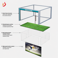Simulateur de football intelligent, machine d'entraînement de football virtuelle interactive, construction métallique pour 1 à 2 personnes