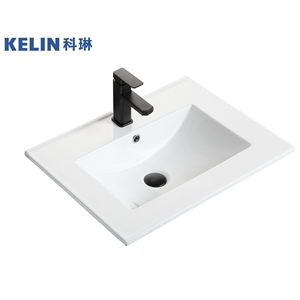 <span class=keywords><strong>Commode</strong></span> en porcelaine bon marché en gros, longueur 60 <span class=keywords><strong>cm</strong></span>, blanc moderne, vasque rectangulaire, meuble de salle de bain, lavabo, meuble WC, lavabo d'hôtel - Product Image 1