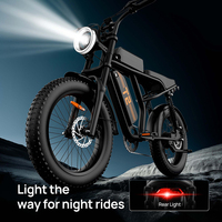 Vélo de montagne électrique T2 20 pouces 500W Batterie amovible Fourche en acier Pédale ordinaire Vélo électrique - Entrepôt UE/USA/Royaume-Uni
