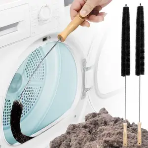 Household Long Handle Pipe Cleaning Brush Dryer Lint Brush Vent Trap Cleaner Refrigerator Coil Brush