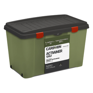 Contenitore (120Lt) Camping con coperchio FAMILY BOX Verde e Nero 13404 - Product Image 2