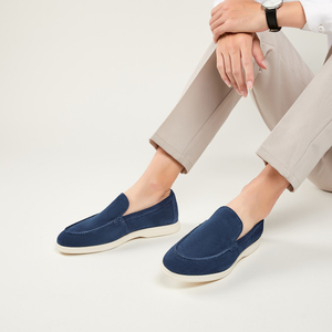 En Çok Satan Hakiki Deri Koyun Süet Loafer Ayakkabı Erkekler için Moda Kadife Günlük Ayakkabılar Sivri Burun - Product Image 2
