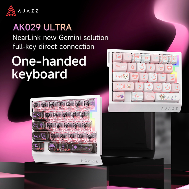 AJAZZ AK029 Magnetic Axis Mechanical Keyboard Single-Handed Gaming Mini Wired Portable FPS Left-Handed Gaming Esports Keyboard