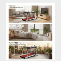 Caminadora Manual Plegable Ouzhan para Interiores, sin Motor, para Ejercicio en Casa u Oficina, con Pantalla