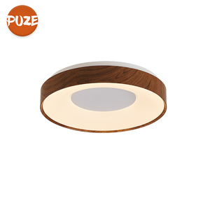 Premium Creative Wohnzimmer Esszimmer Decken leuchte Romantisches Schlafzimmer 24w Led Holz farbe Runde Decken leuchten - Product Image 2