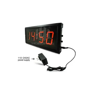 Hangzhou Honghao Electronic 3" 4 Digits Modern Style Multicolor Led Digital Alarm Clock in Amber Indoor Gps Module