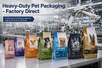 Service OEM ODM : Emballage pour aliments pour chiens, pochette à soufflet latéral haute barrière pour étiquette propre, finition mate, refermable, sans BPA