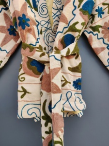 100% Best Quality Suzani Hand Embroidered Short Jacket Embroidery Kimono Robe Boho Style Classic Elegant Jacket - Product Image 4