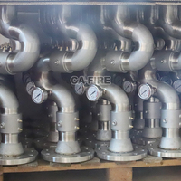 Ca-fire Nozzle roda Monitor api air Monitor api air busa baja tahan karat