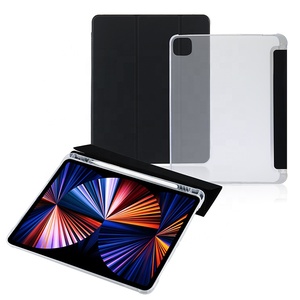 Cover posteriore in TPU trasparente smerigliato custodia protettiva per Tablet in pelle PU antiurto per <span class=keywords><strong>iPad</strong></span> <span class=keywords><strong>Pro</strong></span> <span class=keywords><strong>12.9</strong></span> - Product Image 2