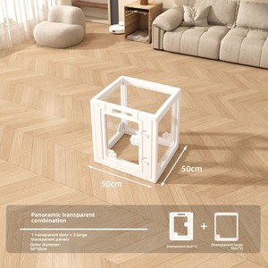 Taşınabilir Katlanabilir Akrilik Kafes Köpek Oyun Parkı Evcil Hayvan Kulübesi Kolay Kurulumlu Köpek Çiti Kapalı Alan Şeffaf - Product Image 6