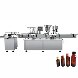 Fully automatic syrup oral liquid filling capping labeling machine