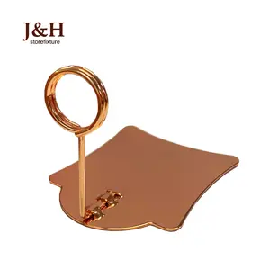 Rose gold POP teken metalen prijskaartje clip label houder voor bakkerij & supermarkt display