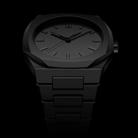 Montres Quartz Mouvement Étanche Petit MOQ Prêtes à Expédier Logo de Marque Personnalisé Ultra Fines en Polycarbonate Homme
