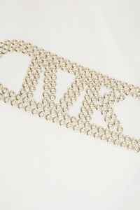 Camiseta blanca de manga corta de algodón puro con cuello redondo acanalado de diseñador de marca de lujo - Product Image 3