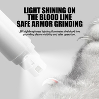 Verbesserte Version Vibrationsarmer Geräuscharmer LED-Nagelschleifer für Hunde und Katzen Sanfte Nagelpflegewerkzeuge