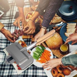Sartén Doble para Sándwiches Maxfree, Sartén para Camping, para Hacer Queso y Sándwiches, Utensilio para Hornear al Aire Libre - Product Image 5