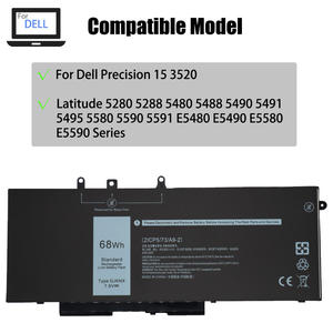 <span class=keywords><strong>Batterie</strong></span> au Lithium de <span class=keywords><strong>batterie</strong></span> d'ordinateur portable de haute qualité 7.6V 68Wh GJKNX pour DELL Latitude 15 3520 3530 M3520 12 5280 E5280 - Product Image 3