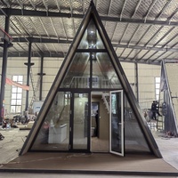 Kit de cabane préfabriquée triangulaire modulaire pour villa et hôtel, cabanes forestières, structure événementielle, bureau mobile, certifié CE