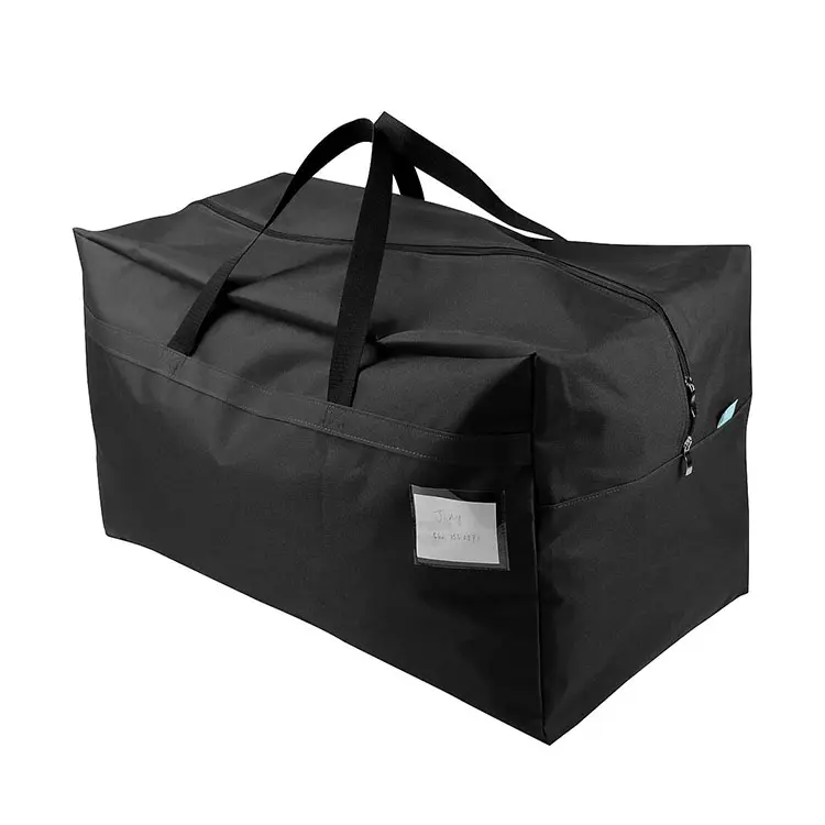 Özel boyut katlanabilir siyah açık Patio saklama çantası 600d Oxford su geçirmez toz geçirmez koruma vakumlu depolama saklama çantası