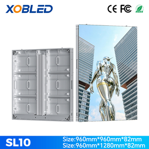 Affichage LED extérieur SL10 personnalisé en aluminium avant/arrière P10, résolution 4K, étanche IP66, luminosité lisible en plein soleil 6500-10000 - Product Image 1