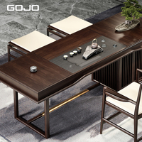 Bureau à café en bois d'ébène de qualité supérieure fait à la main Table à thé de style chinois de luxe pour bureau exécutif meubles de salon décoratifs