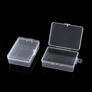 Transparent <b>Plastic</b> <b>Storage</b> Box Rectangle 18g Covered Office Organizer for Headwear Fishing Gear Hardware Electronics - Product Image 3