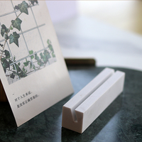 Porte-cartes de visite de grande capacité pour bureau, présentoir de cartes en marbre blanc pour 50 cartes, support en marbre pour la maison et le bureau