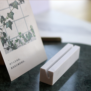 Công Suất Lớn Chủ Thẻ Kinh Doanh Cho Máy Tính Để Bàn, Bằng Đá Cẩm Thạch Trắng Hiển Thị Thẻ Chủ Sở Hữu Cho 50 Thẻ Đá Cẩm Thạch Đứng Cho Nhà Và Văn Phòng - Product Image 3