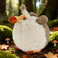 Jouets en peluche personnalisés en forme d'oiseau rond et dodu, peluches douces et moelleuses avec détails du visage brodés, peluches personnalisées sur mesure