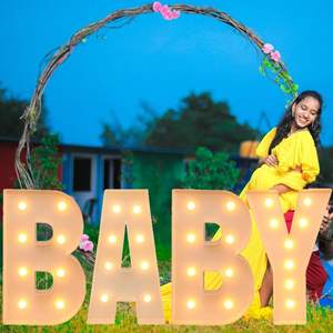 Enseigne lumineuse LED pour bébé, alimentée par piles, décorations pour baby shower, révélation du sexe et fêtes d'anniversaire pour enfants - Product Image 2