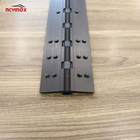 Charnière de piano dissimulée en aluminium à longueur personnalisée, charnière continue pleine surface pour portes d'armoires, tables pliantes et armoires