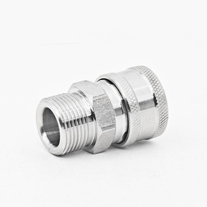 Conector Hembra de Acero Inoxidable de Alta Presión para Lavado de Autos, Conexión Rápida de 3/8, Cabeza Hexagonal M22/M14, Tubo para Pistola de Agua - Product Image 4