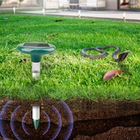 Répulsif à serpents à ultrasons et vibrations en ABS avec piles pour usage en jardin, écologique, efficace contre les serpents, garantie de 2 ans