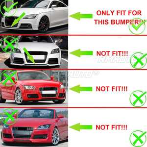 Nouvelle paire de grilles de phares antibrouillard avant style RS en nid d'abeille pour AUDI TT MK2 S-LINES TTS 2011-2014 8J0807681KT94 - Product Image 2