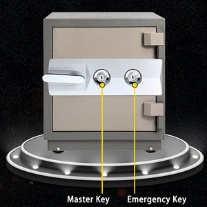 Coffre-fort ignifuge H4 6 tout acier antivol à double clé pour hôtel, bureau, maison, usage professionnel - Product Image 1