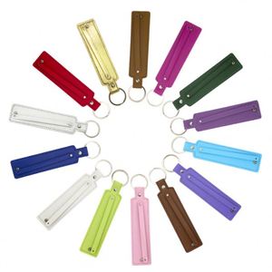 15 Colors 8mm Faux Leather Keychain DIY Craft Keychain Blank <b>Key</b> Chain Perfect for K-Pop Theme Stylish Multi-Colors DIY Keychain - Product Image 1