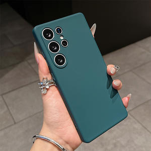 Funda para Teléfono <span class=keywords><strong>M</strong></span>óvil S26Ultra, Imitación de Gel de Sílice Líquido, Resistente a Golpes, Color Puro, Diseño Simple, Técnica de Pulverización - Product Image 6